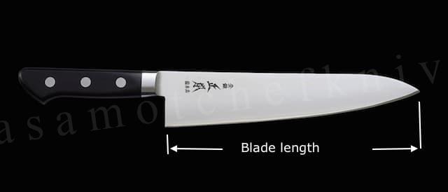 How to measure blades of chef knives